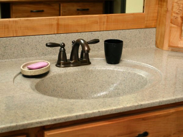 custom bathroom sink and soap dish