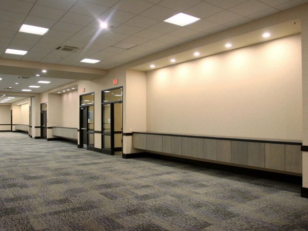 sports complex hallway