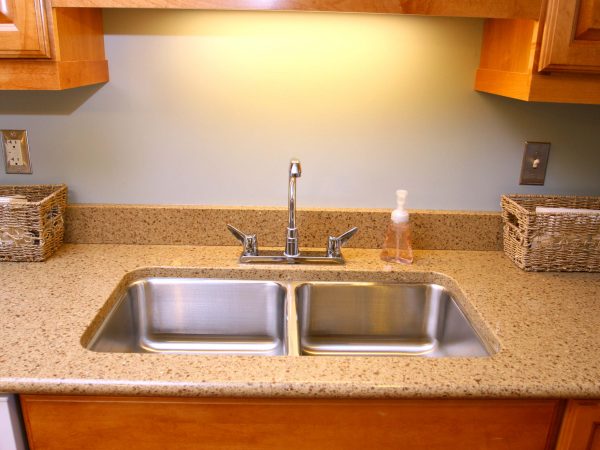 built in granite kitchen sink