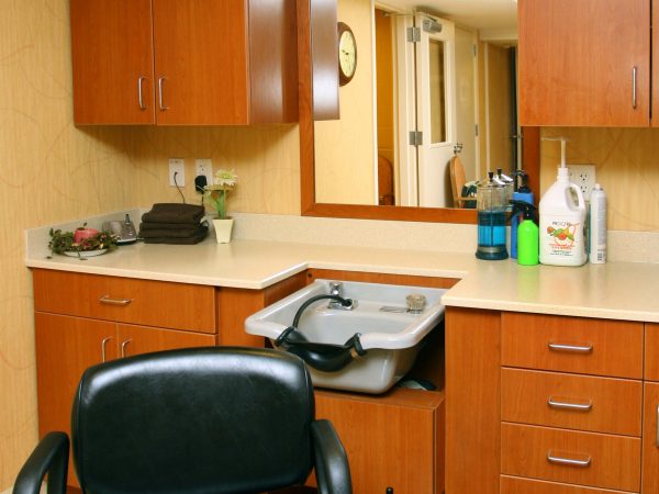 custom built kitchen countertop with sink