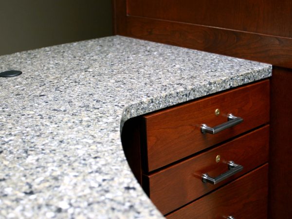 new marble countertop in office