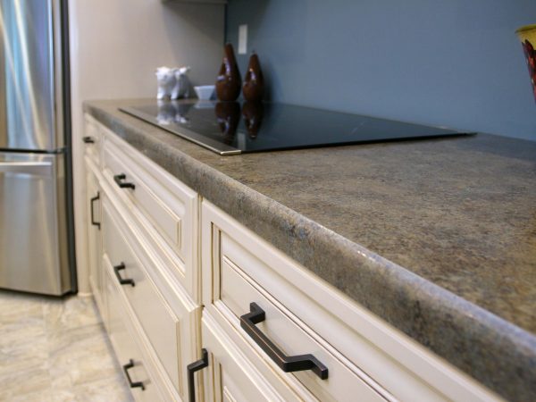 laminate countertops in newly remodeled kitchen