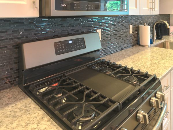 marble countertop beside kitchen stove