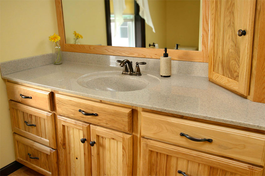 Bathroom cabinets with matching mirror