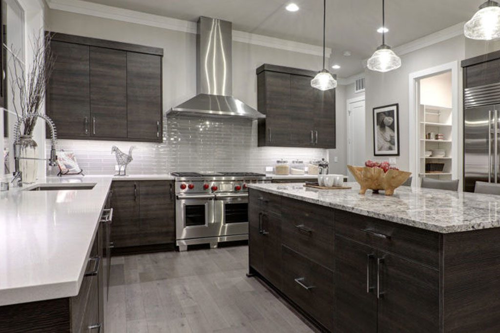 grayscale modern kitchen cabinets