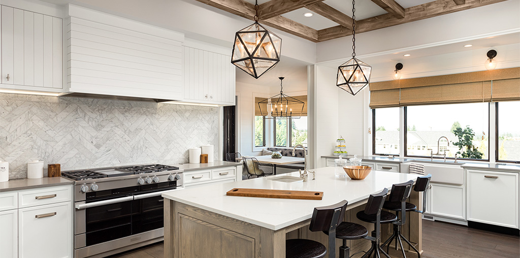 Rustic kitchen island lighting