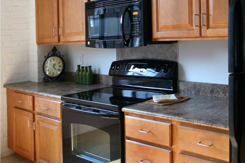 new granite apartment kitchen countertop