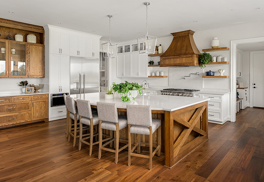 Rustic kitchen furniture and barstools