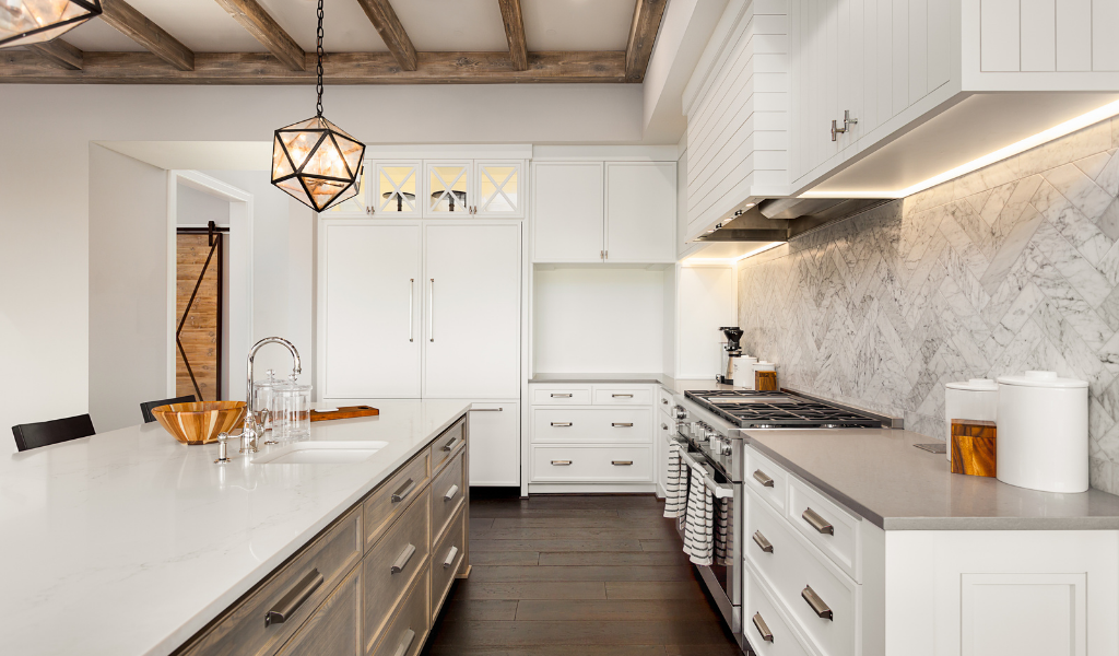 Exposed wood in kitchen design