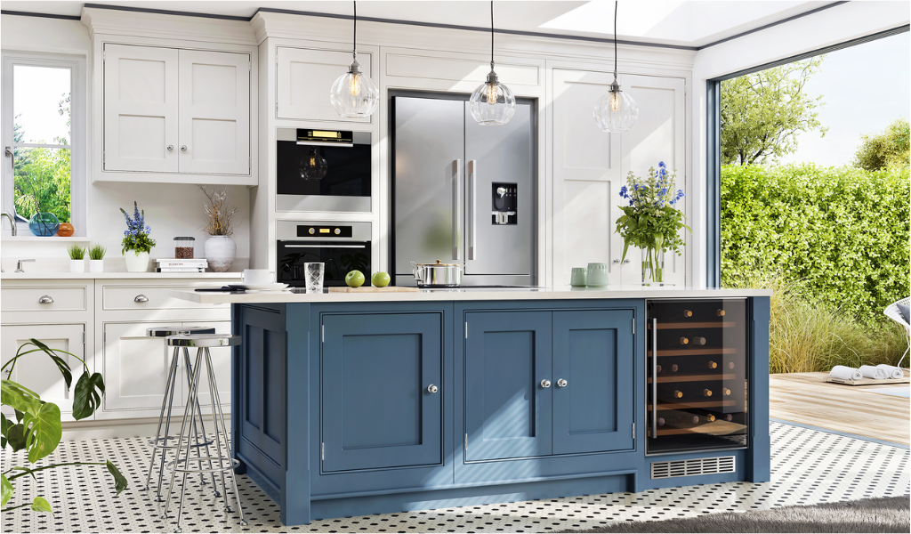 Kitchen Palette Ideas - A Bold Kitchen With Teal Cabinets And