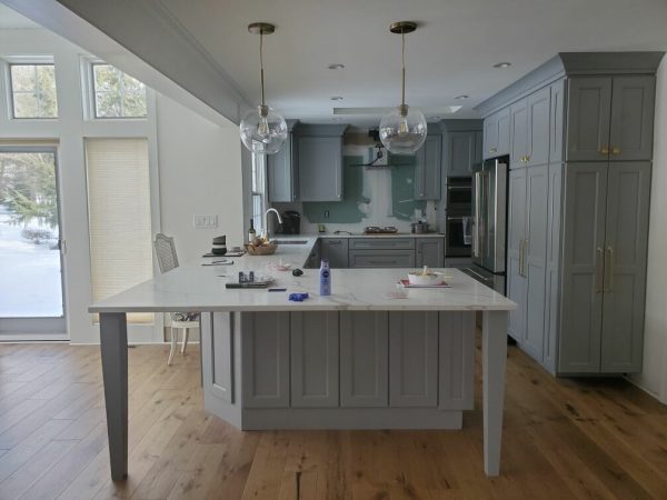 light blue kitchen remodel