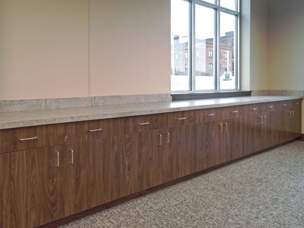 laminate countertop over wooden cabinets