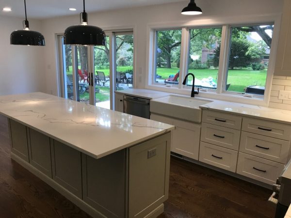 new quartz kitchen island in honey brook pa