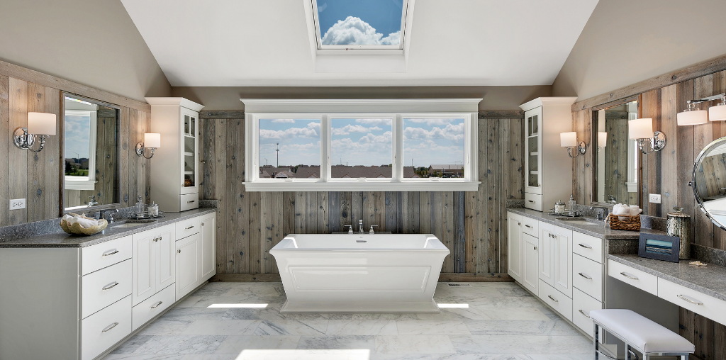 Rustic farmhouse master bathroom renovation