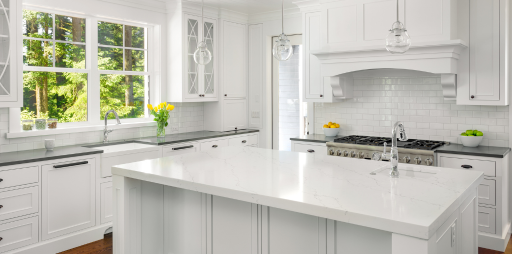 White kitchen cabient color with stylish design