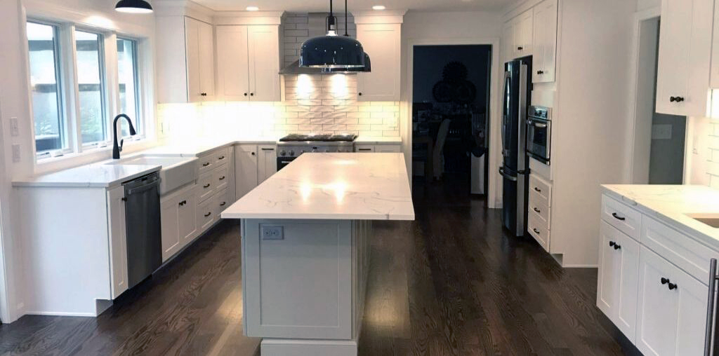 All-white kitchen in Chester PA