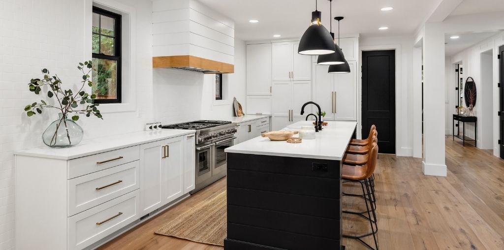 Black and white kitchen renovation idea