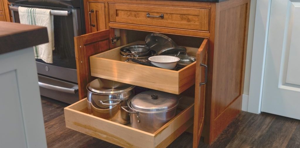 Smart Design | Roll Out Shelf Cabinet Organizer Small