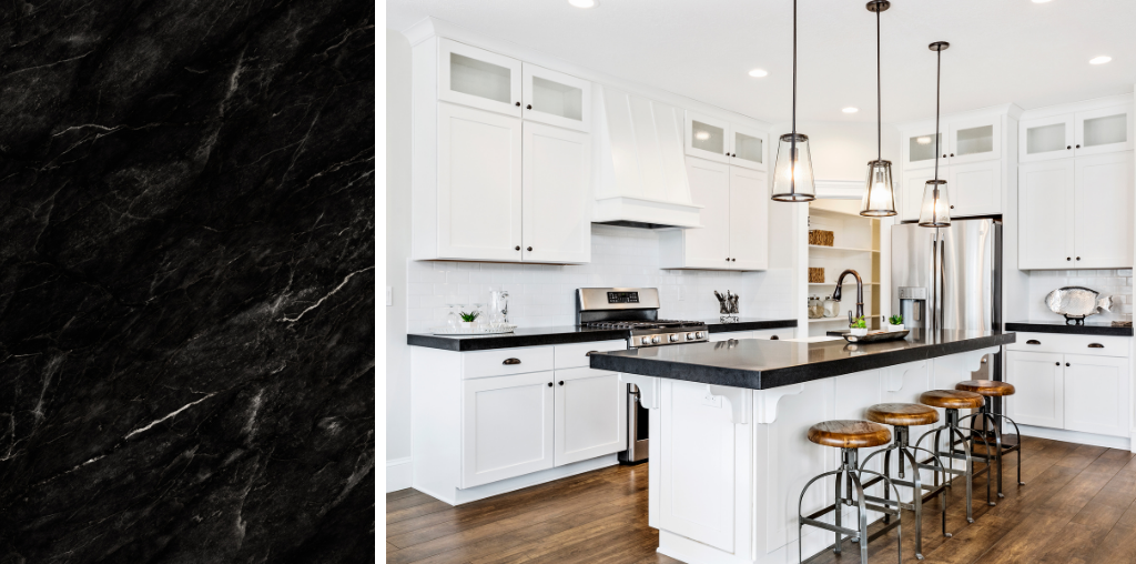 black granite countertops