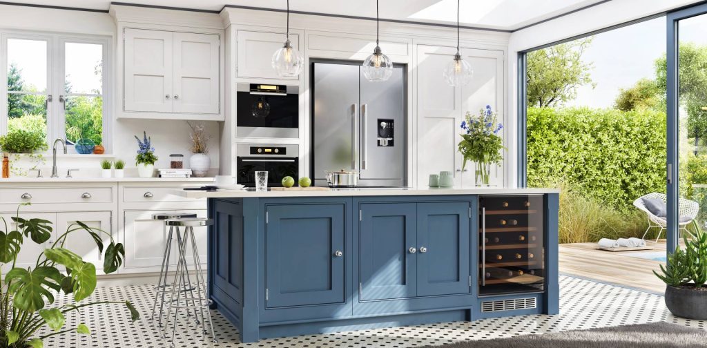 royal blue kitchen